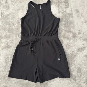 Sweaty Betty Black Sleeveless Romper Women's MEDIUM *See Measurements